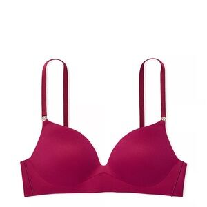 DREAM ANGELS
Smooth Wireless Push-Up Plunge Bra 34D - Campari Red